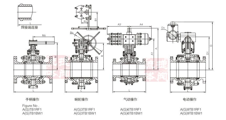 Economical Custom Design A105 2 Inch Size Adjustable Dbb Ball Valve